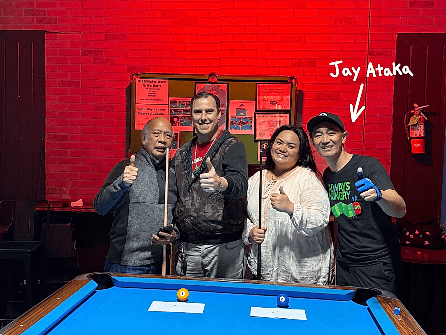 Jay Ataka, PBIA Advanced Pool Instructor, at Good Times Billiards