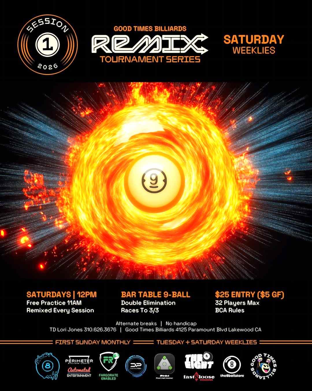 Remix Tournament Series — 9-Ball flyer